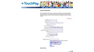 TouchPay Payments - User Signup