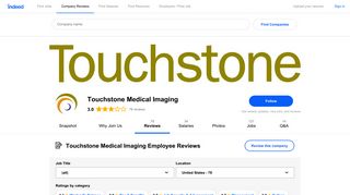 Working at Touchstone Medical Imaging: 77 Reviews | Indeed.com