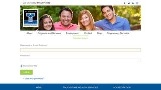 Provider Log In - Touchstone Health Services