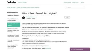 What is TouchTunes? Am I eligible? – CD Baby Help Center