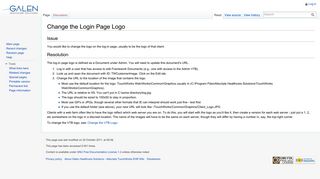 Change the Login Page Logo - Galen Healthcare Solutions - Allscripts ...