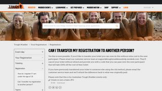 Can I transfer my registration to another person? – Tough Mudder