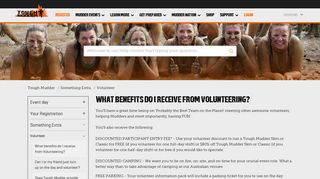 What benefits do I receive from Volunteering? – Tough Mudder