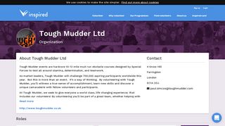 Volunteer with Tough Mudder Ltd | vInspired - Leaders in youth ...