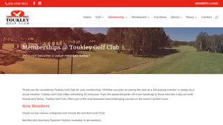 Membership - Toukley Golf Club