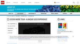 LEGO® Inside Tour - Programs & visits - The LEGO Group - About Us ...