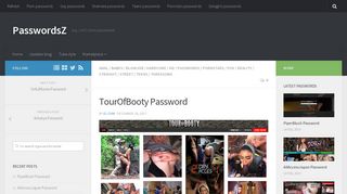 TourOfBooty Password | PasswordsZ