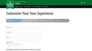 SIGN UP FOR A TOUR NOW! - UNT Tours - University of North Texas