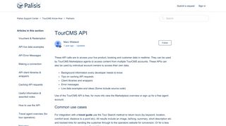TourCMS API – Palisis Support Center