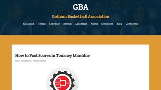 How to Post Scores in Tourney Machine - GBA