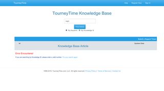 TourneyTime Knowledge Base