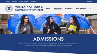 Admissions | The Touro College and University System