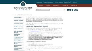 MSMHS-COM Application Instructions - Touro University, California