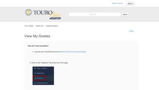 View My Grades – Touro College