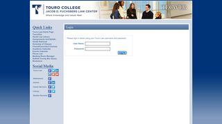 Login - TLC Web - Touro Law Center