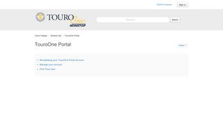 TouroOne Portal – Touro College