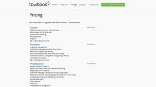 Towbook - Towing Software - Pricing