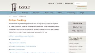 Online Banking Tower Community Bank