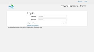 Login - Tower Hamlets - forms