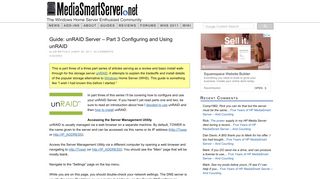 Guide: unRAID Server – Part 3 Configuring and Using unRAID ...