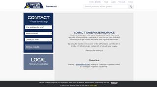 Contact Us – Contact Information for Towergate Insurance
