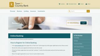 Online Banking - Town and Country Bank