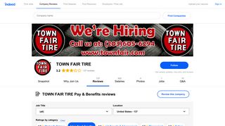 Working at TOWN FAIR TIRE: Employee Reviews about Pay ... - Indeed