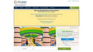 Gilbert Parks and Recreation - Online Services