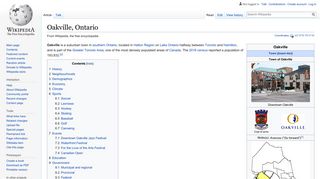Oakville, Ontario - Wikipedia