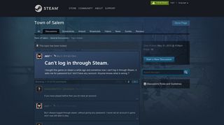 Can't log in through Steam. :: Town of Salem General Discussions
