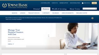 Business Online Banking & Bill Pay - TowneBank