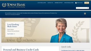 Personal and Business Credit Cards - TowneBank