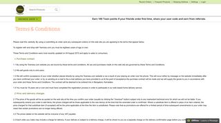 Terms and Conditions | Towness - Foodie Friendly Online Vegetables ...