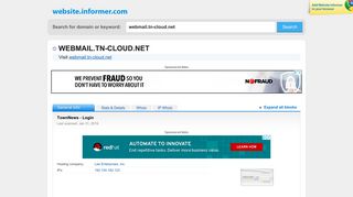webmail.tn-cloud.net at WI. TownNews - Login - Website Informer