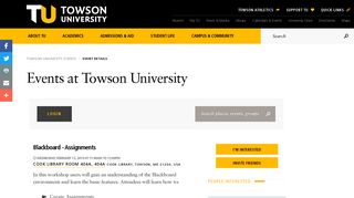 Blackboard - Assignments - Towson University