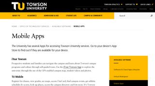 Mobile Apps | Towson University