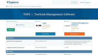 TOPS vs Towbook Management Software - 2019 Feature and Pricing ...