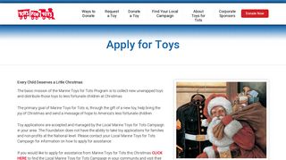 Request a Toy - Marine Toys for Tots