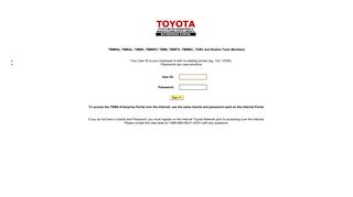 TEMA Enterprise Portal - Toyota