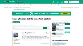 buying Rockets tickets using flash seats?? - Houston Forum ...
