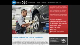 Toyota Automotive Certification - ASE