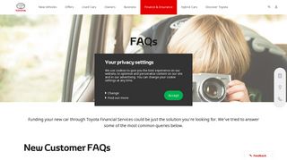 Toyota Financial Services | FAQs | Toyota UK