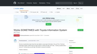 Works SOMETIMES with Toyota Information System · Issue #5784 ...