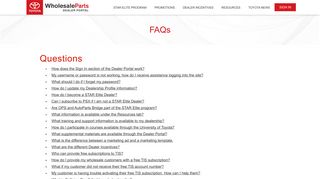 FAQs – Toyota Wholesale