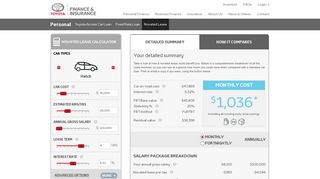 Novated Lease Calculator | Toyota Finance - Toyota Australia