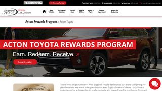 Acton Toyota Rewards Program | Car Dealer in Littleton, MA