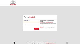 Toyota Central - Login