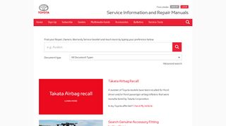 Toyota Service Information & Repair Manuals
