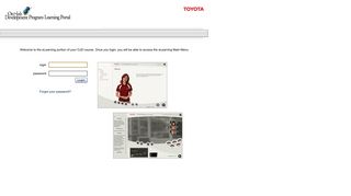 Toyota Learning Portal - Login