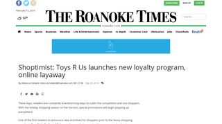 Shoptimist: Toys R Us launches new loyalty program, online layaway ...